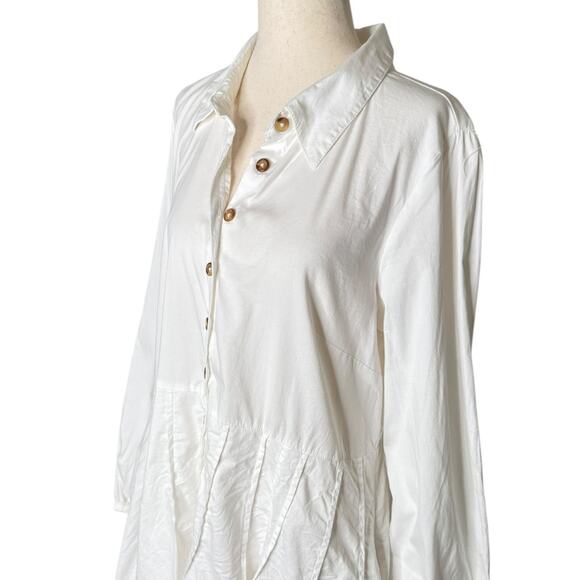 Free People Marvelous Mia Long Sleeve Mini Dress in Ivory – Sz Med - Picture 7 of 9